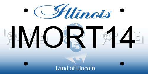 IMORT14 Illinois License Plate