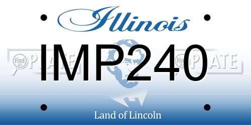 IMP240 Illinois License Plate