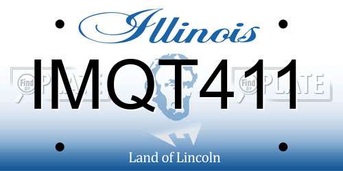 IMQT411 Illinois License Plate