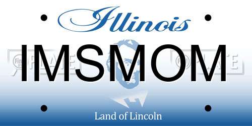 IMSMOM Illinois License Plate