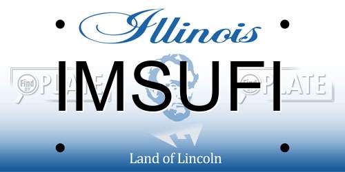 IMSUFI Illinois License Plate