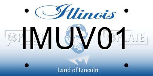 IMUV01 Illinois License Plate