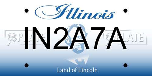 IN2A7A Illinois License Plate