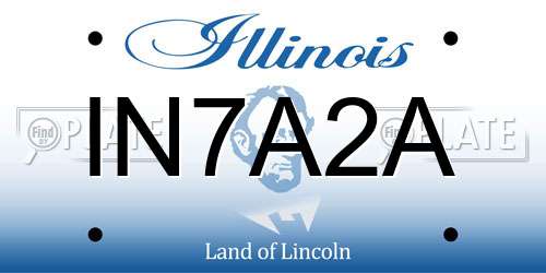 IN7A2A Illinois License Plate