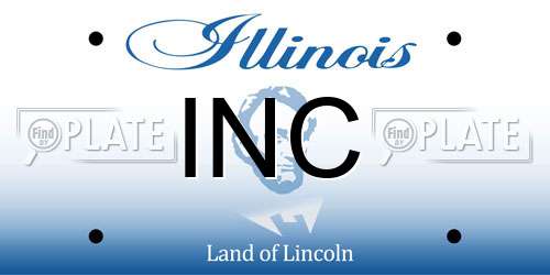 INC Illinois License Plate