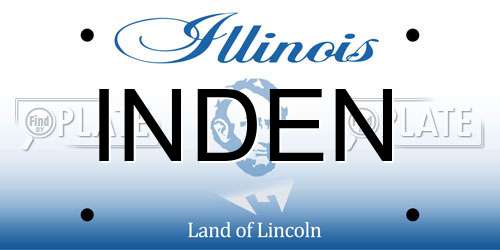 INDEN Illinois License Plate