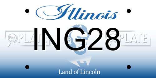 ING28 Illinois License Plate