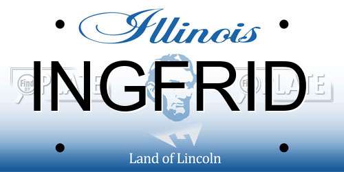 INGFRID Illinois License Plate