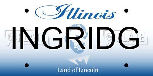 INGRIDG Illinois License Plate