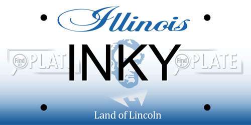 INKY Illinois License Plate