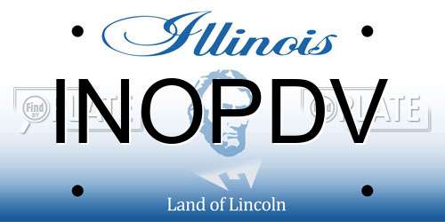 INOPDV Illinois License Plate