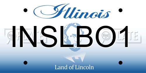 INSLBO1 Illinois License Plate