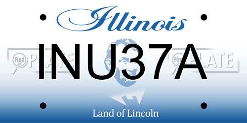 INU37A Illinois License Plate