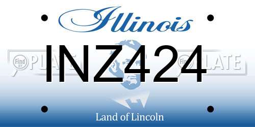 INZ424 Illinois License Plate
