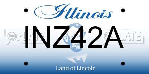 INZ42A Illinois License Plate
