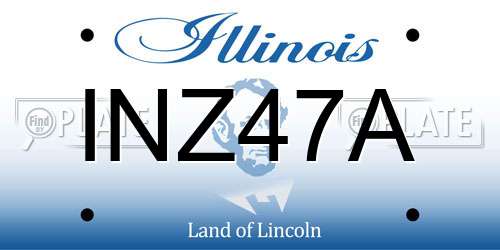 INZ47A Illinois License Plate