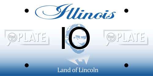 IO Illinois License Plate