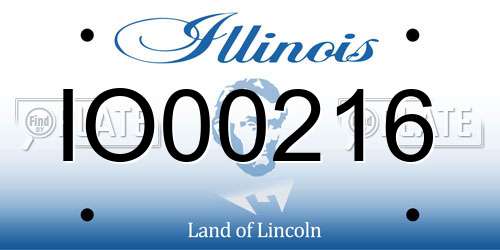 IO00216 Illinois License Plate