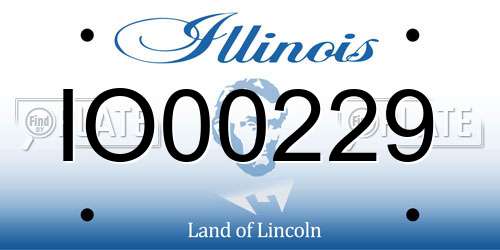 IO00229 Illinois License Plate