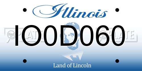 IO0D060 Illinois License Plate