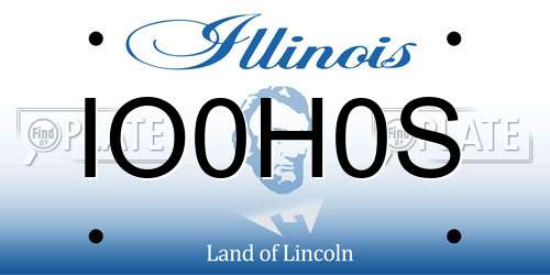 IO0H0S Illinois License Plate