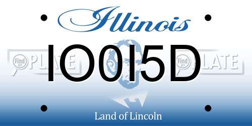 IO0I5D Illinois License Plate