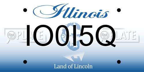IO0I5Q Illinois License Plate