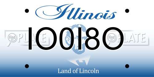 IO0I8O Illinois License Plate