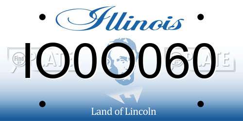 IO0O060 Illinois License Plate