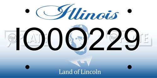 IO0O229 Illinois License Plate