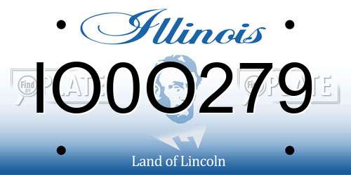 IO0O279 Illinois License Plate
