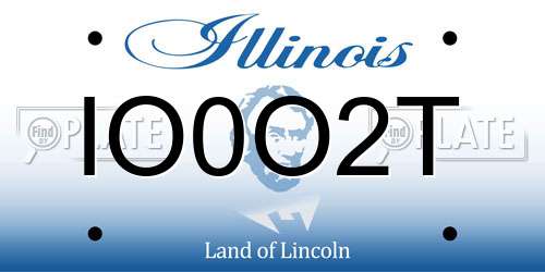 IO0O2T Illinois License Plate