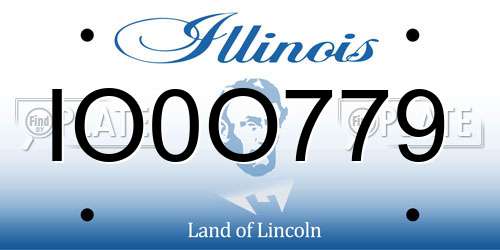 IO0O779 Illinois License Plate