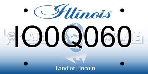 IO0Q060 Illinois License Plate