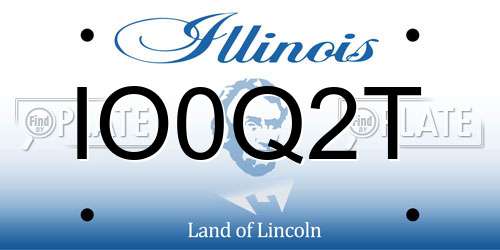 IO0Q2T Illinois License Plate