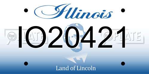 IO20421 Illinois License Plate