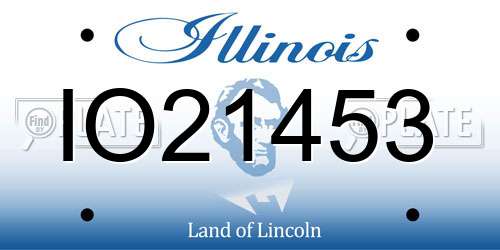 IO21453 Illinois License Plate
