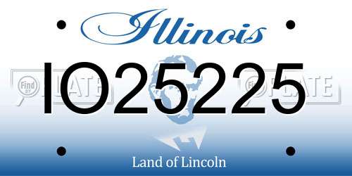 IO25225 Illinois License Plate