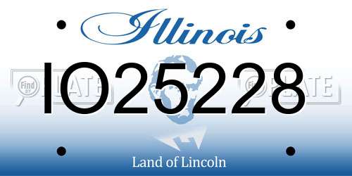 IO25228 Illinois License Plate
