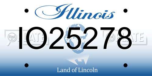 IO25278 Illinois License Plate