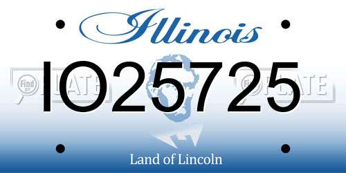 IO25725 Illinois License Plate