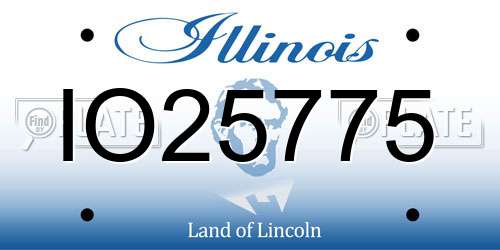 IO25775 Illinois License Plate