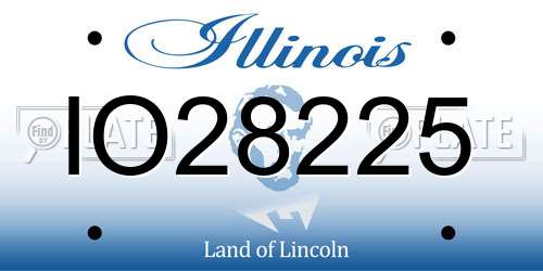 IO28225 Illinois License Plate
