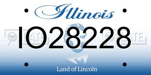 IO28228 Illinois License Plate