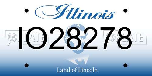 IO28278 Illinois License Plate