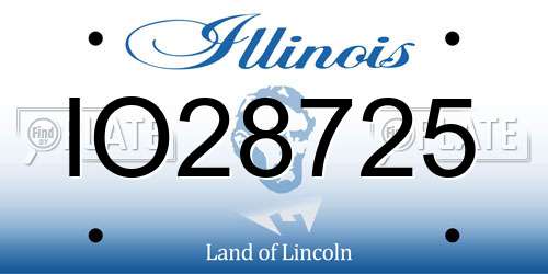 IO28725 Illinois License Plate