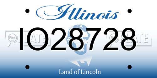 IO28728 Illinois License Plate