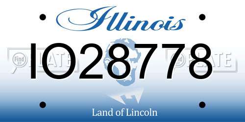 IO28778 Illinois License Plate