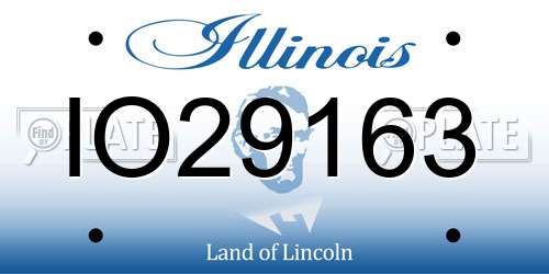IO29163 Illinois License Plate