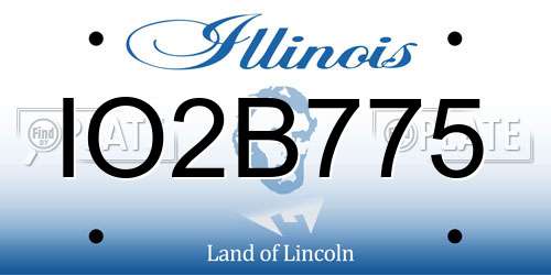 IO2B775 Illinois License Plate